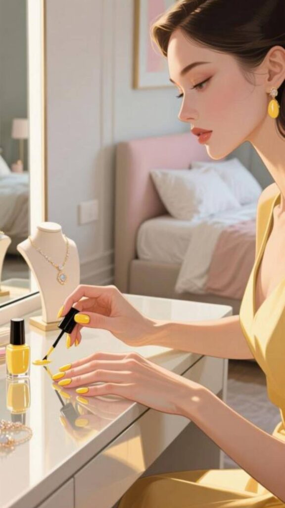 How to Style Outfits with Butter Yellow Nails