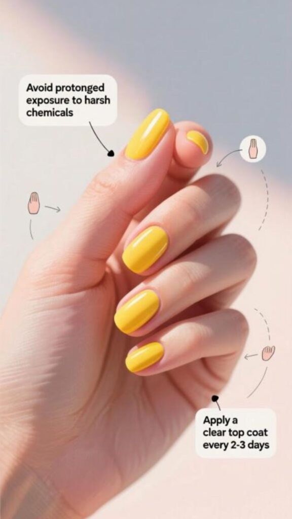 Nail Care Tips for Maintaining Yellow Shades