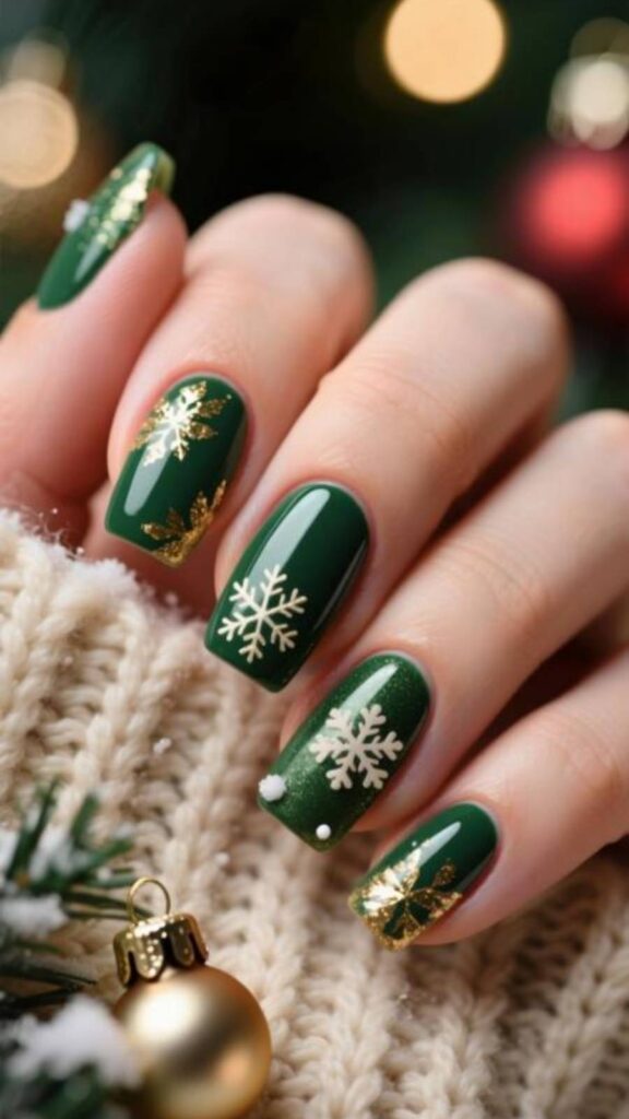 Evergreen Holiday Nails