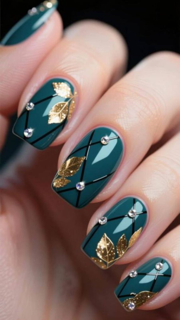 Midnight Teal Sparkle