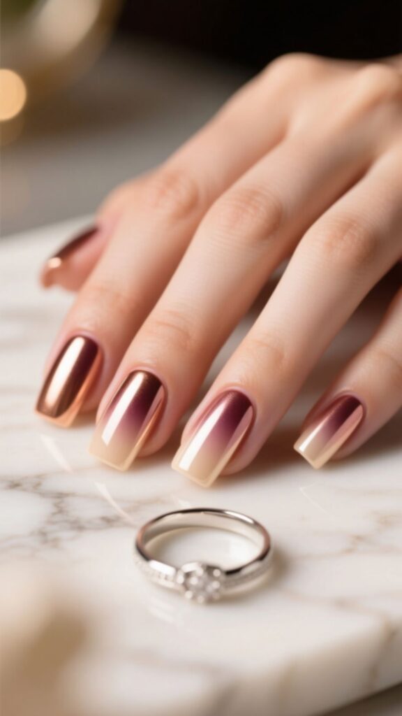 Ombre Square Nails