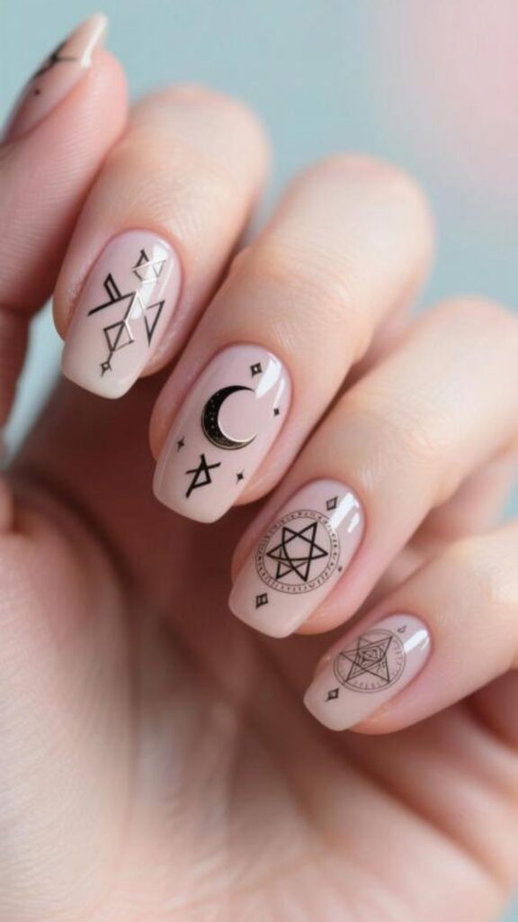 Mystical Symbol Nails