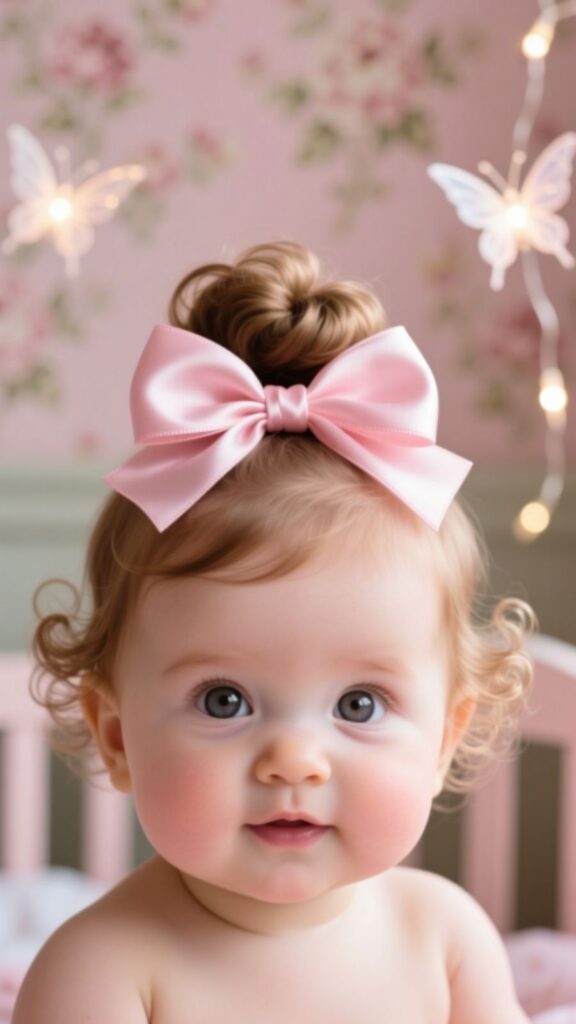 Baby Girl Bun with Bow