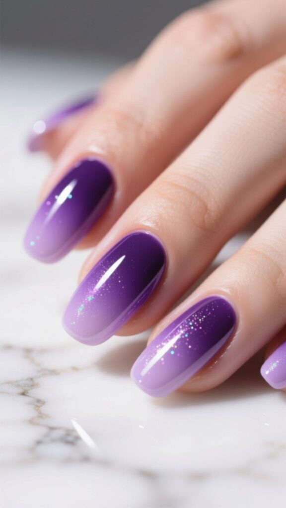 Ombre Purple Nails