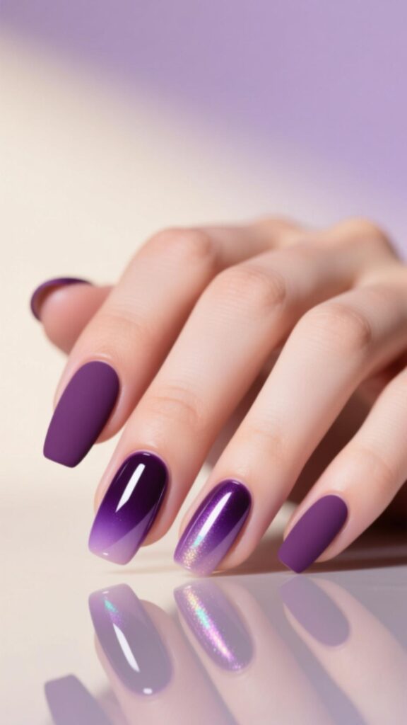 Purple Matte and Glossy Mix