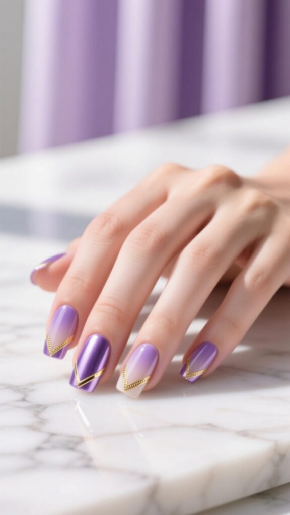 Purple French Outline