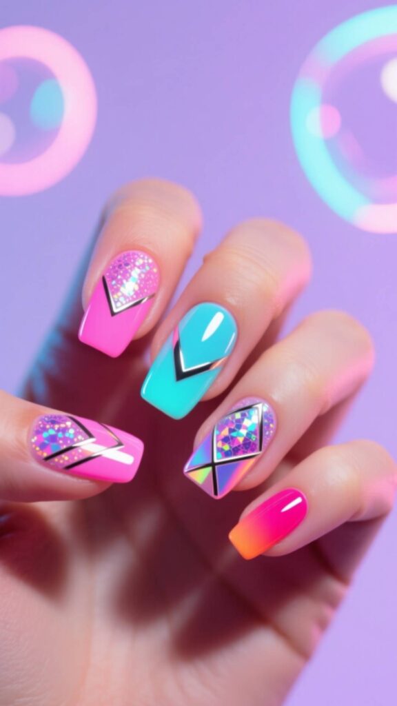 Neon Pop Nails