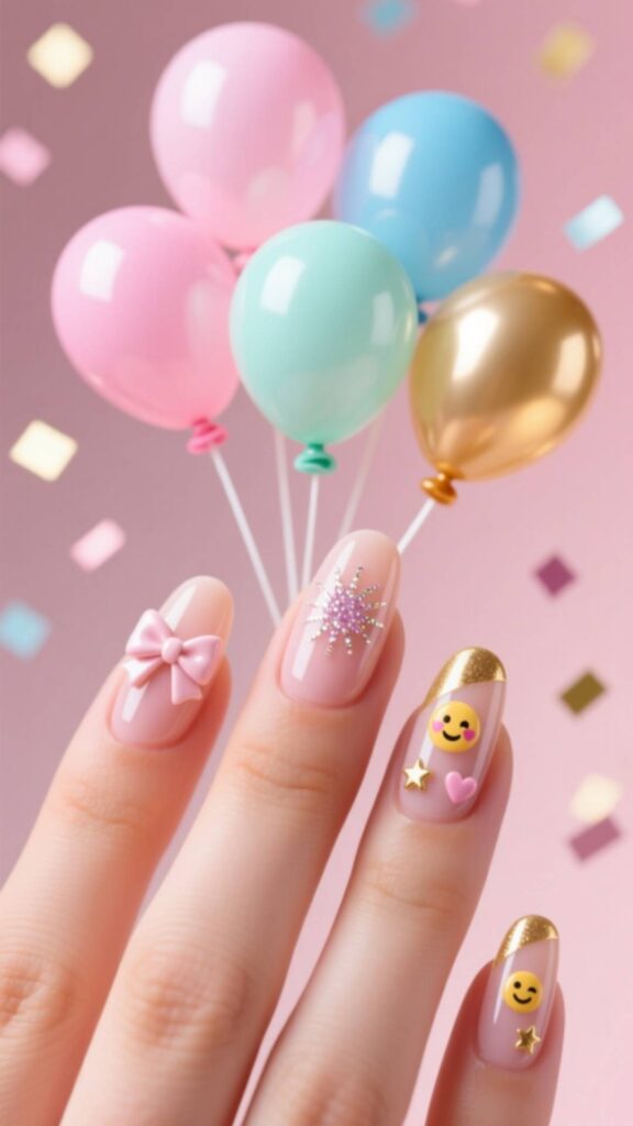 Birthday Balloon Nails