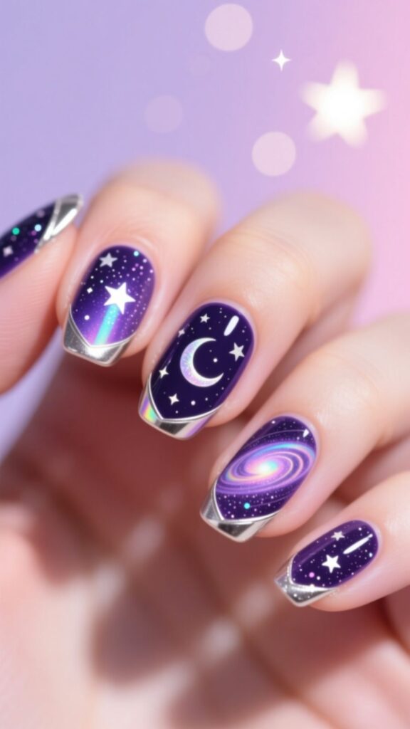 Starry Birthday Nails