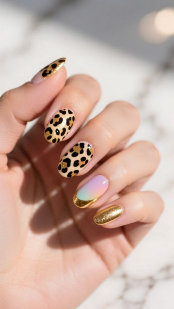 Animal Print Birthday Nails