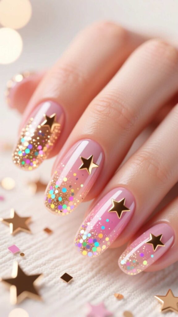 Confetti Glitter Nails