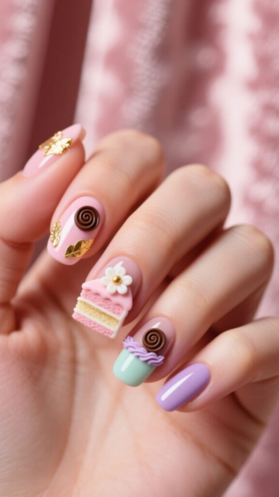 Birthday Cake Nail Design