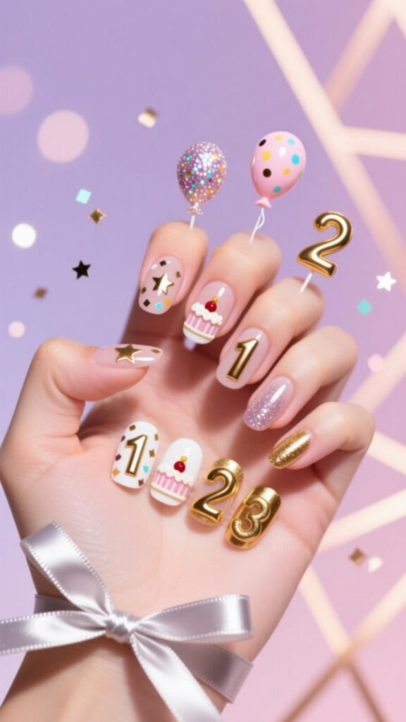 Birthday Press-On Nails