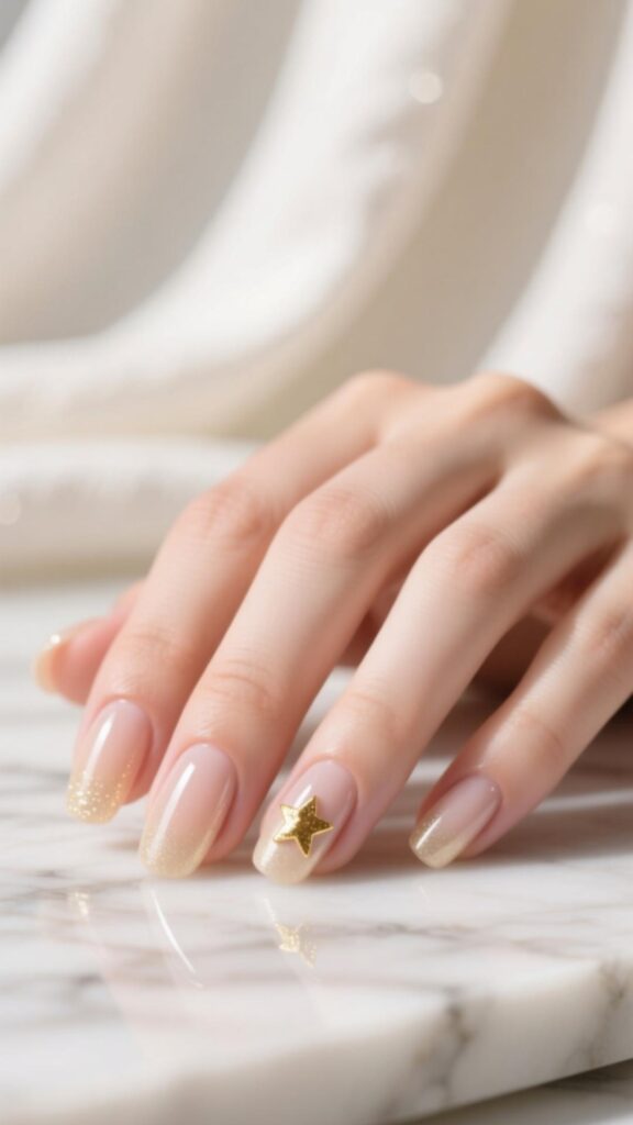 Classic Nude Birthday Nails