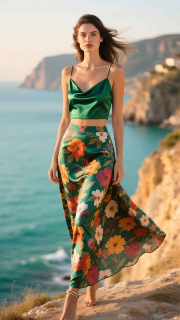 Maxi Skirt and Crop Top