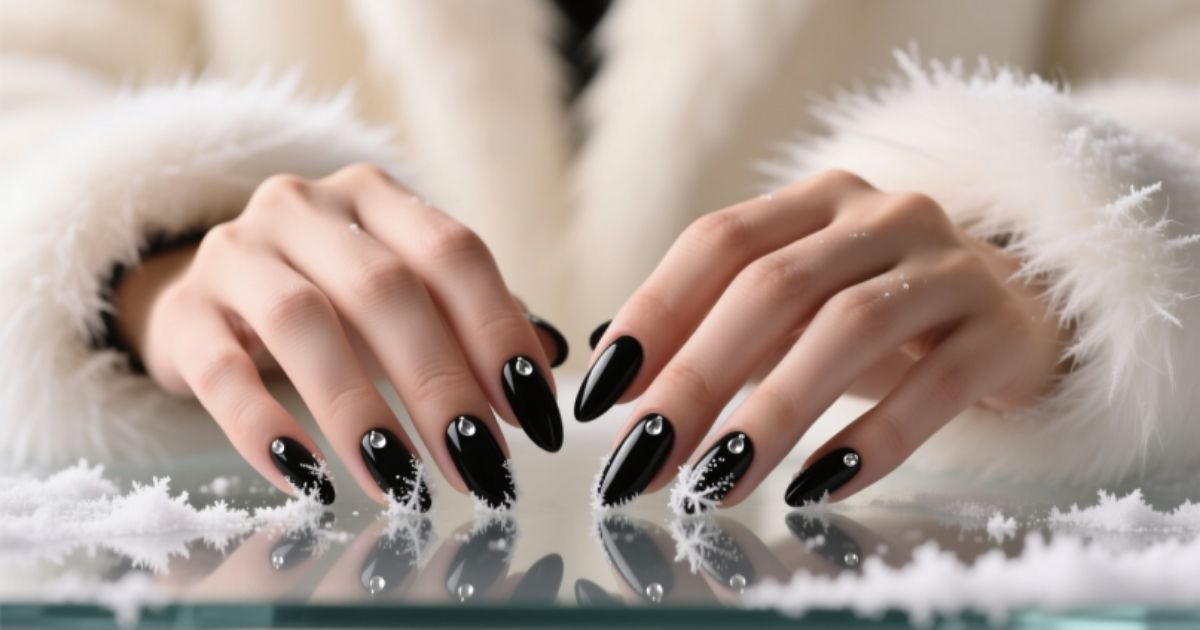 Black Winter Nails