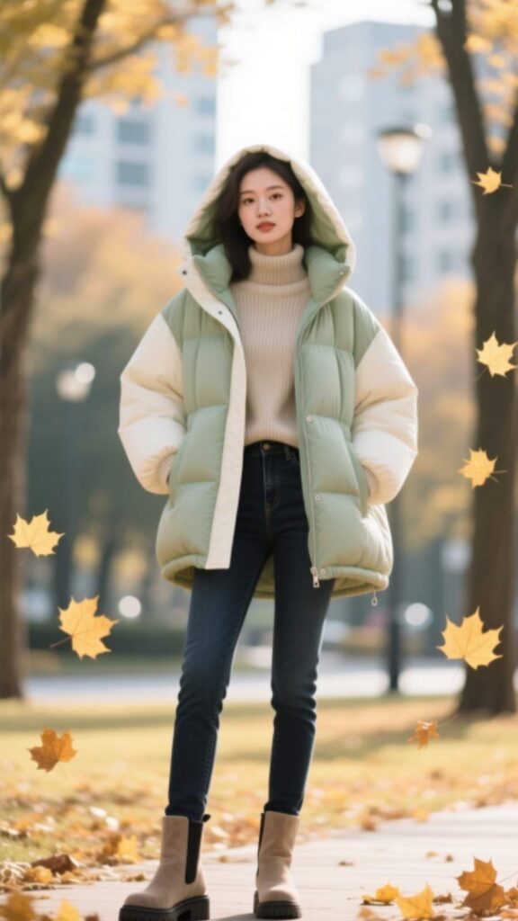 Down Vest with Hoodie