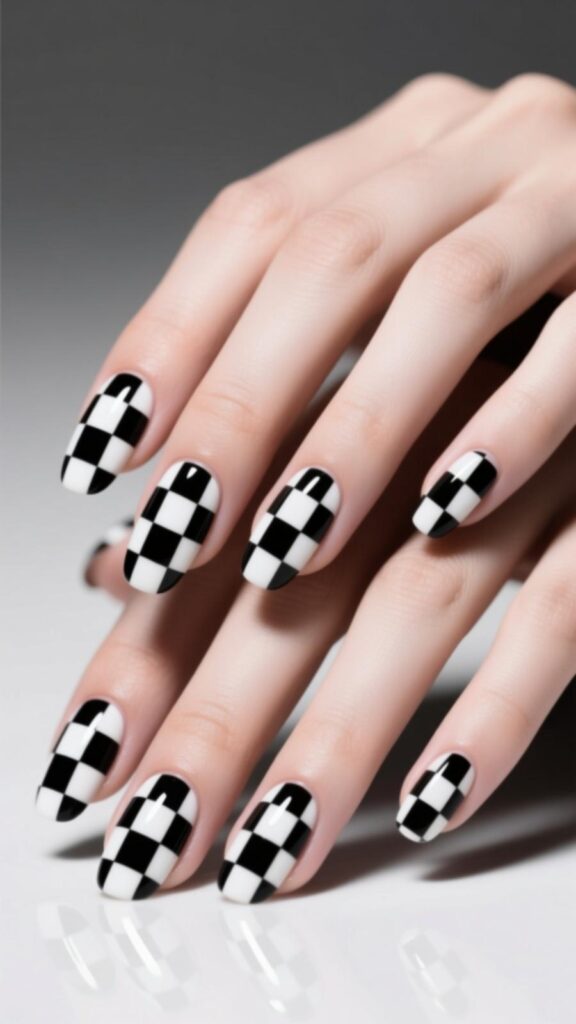 Checkerboard Nails