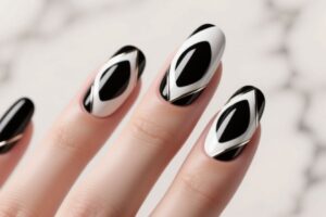 Black and White Nails
