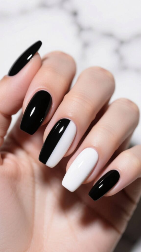 Half-and-Half Nails