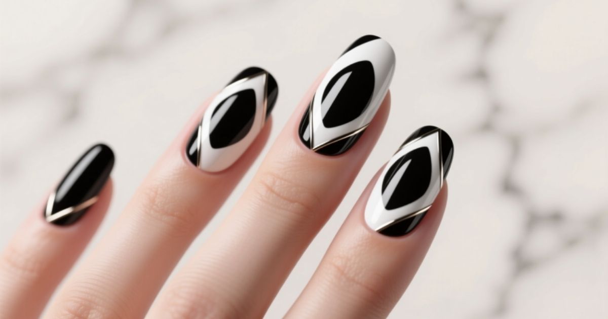 Black and White Nails