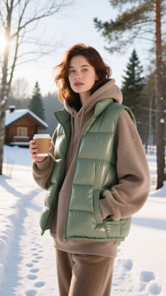 Hoodie and Puffer Vest