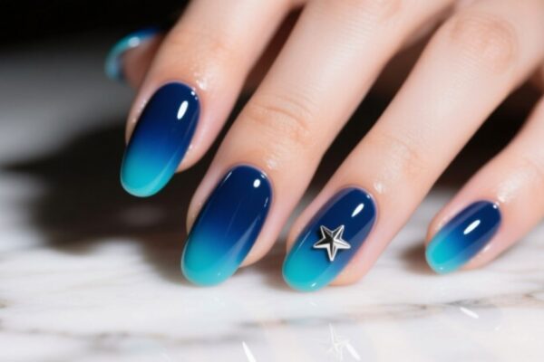 Blue Gel Nails
