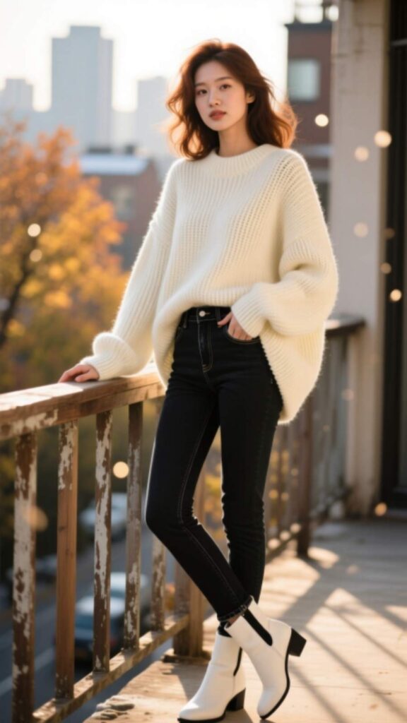 Oversized Sweater with Skinny Jeans