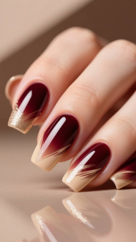 Cherry Mocha French Fade