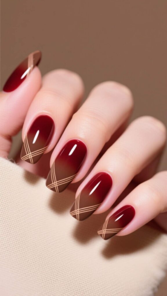 Cherry Mocha Minimal Lines