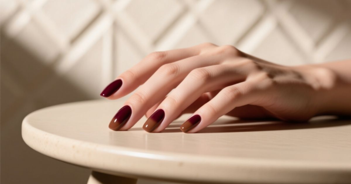 Cherry Mocha Nails