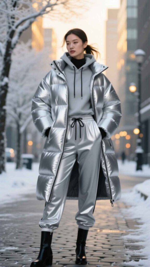 Puffer Coat with Tracksuit