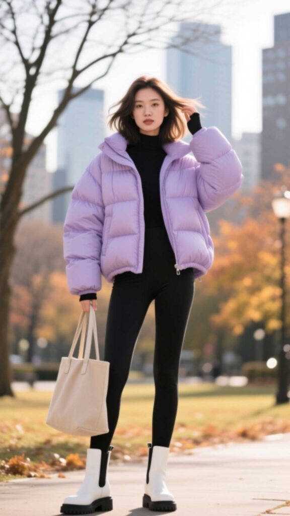 Puffer Jacket and Leggings Combo