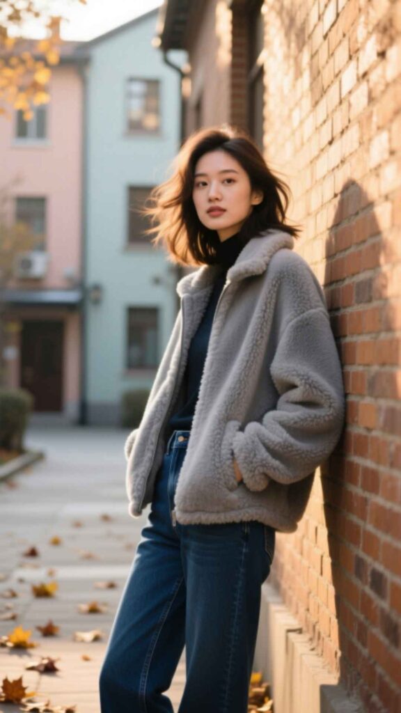  Fleece Jacket and Jeans