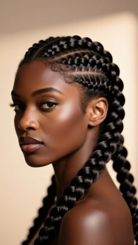 Cornrow with Bubble Braids