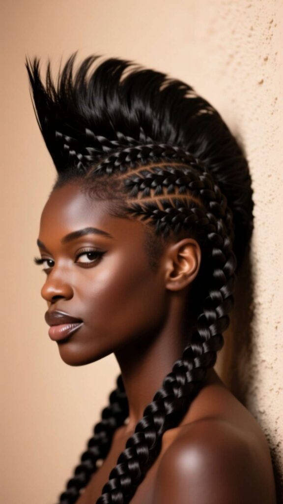 Cornrows with Faux Hawk