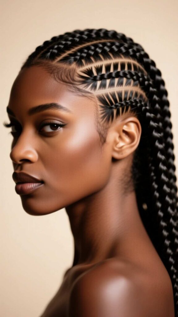 Cornrows with Side Fade