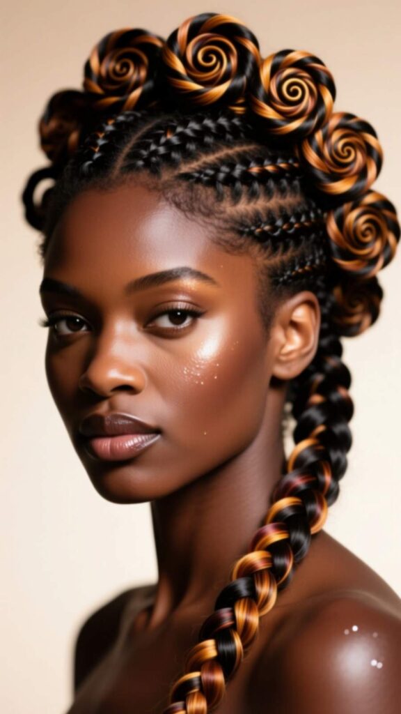 Cornrows with Twist Outs