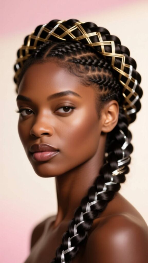 Cornrow Halo Braid
