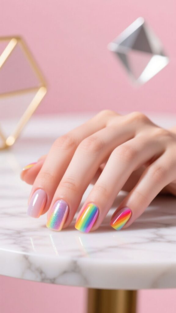 Rainbow Nails