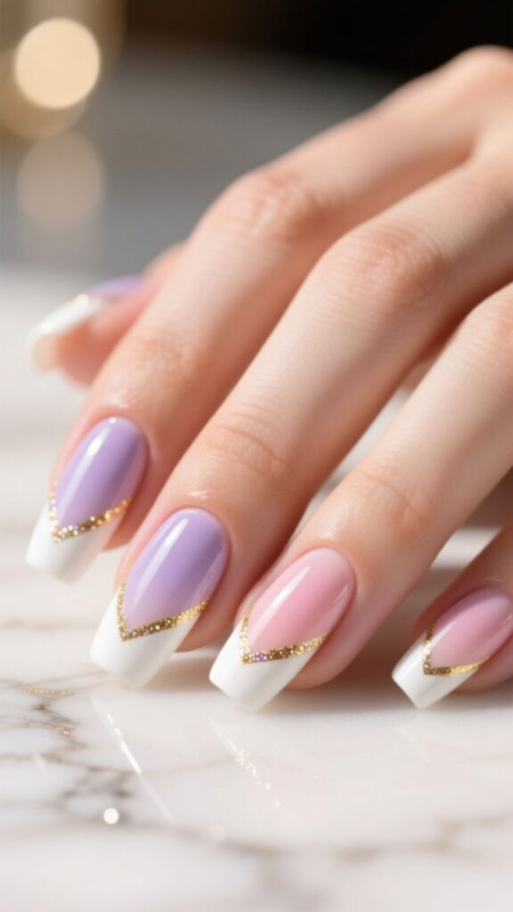 Classic French Tips with a Twist