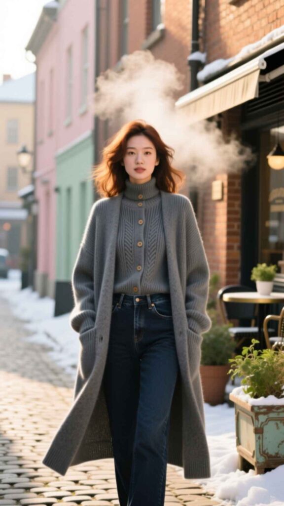 Long Cardigan with Jeans