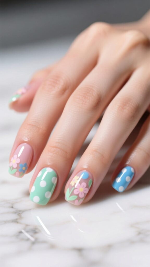 Floral Polka Dot Mix
