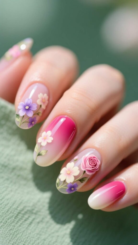 Floral Gradient Fade