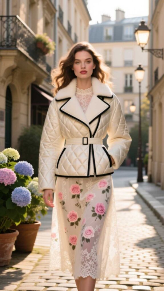 Quilted Jacket with Dress