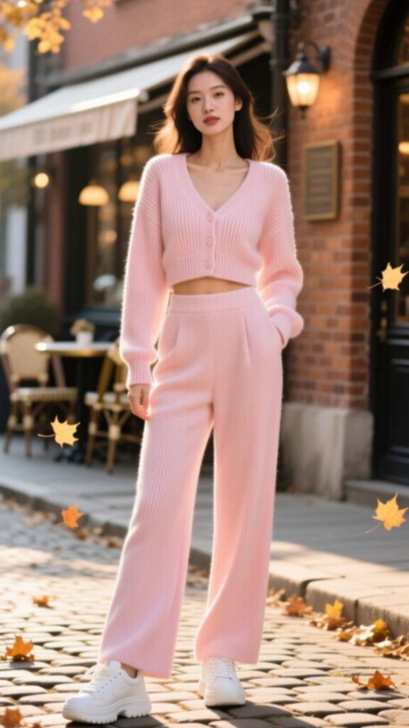 Knit Co-Ord Set with Sneakers