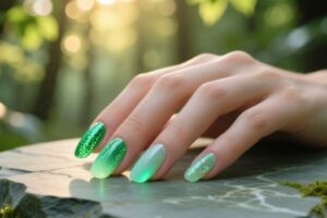 Green Aura Nails