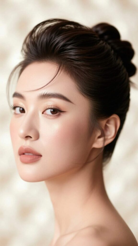 Pompadour Updo with Micro Fringe