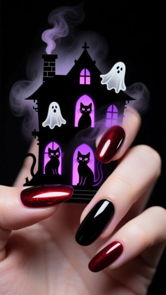 Haunted House with Cats