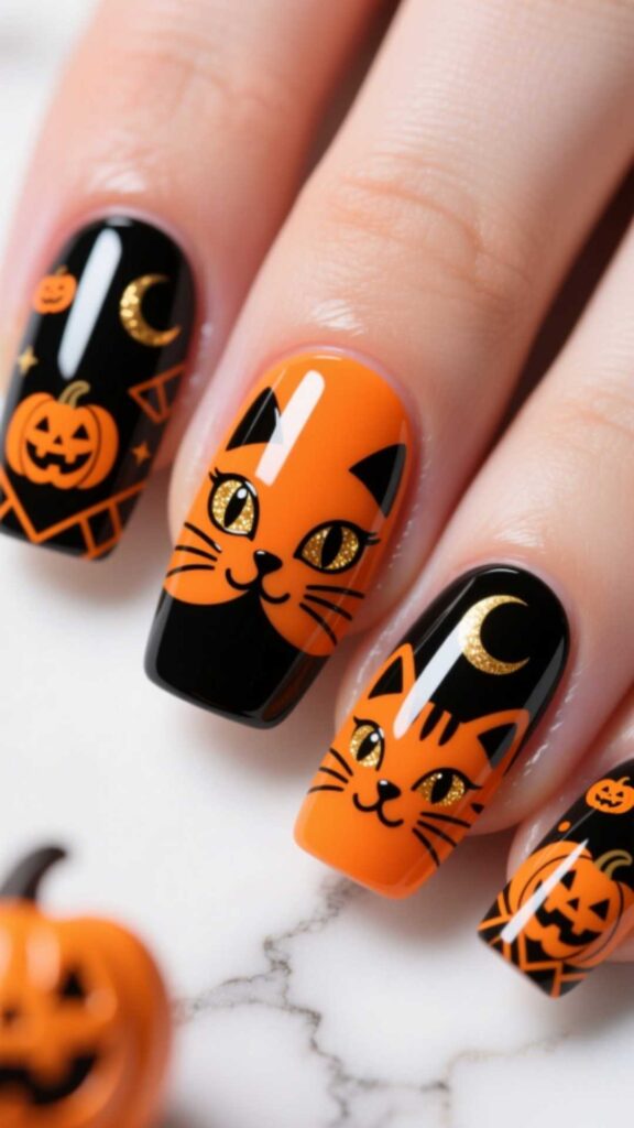 Orange and Black Kitty Faces